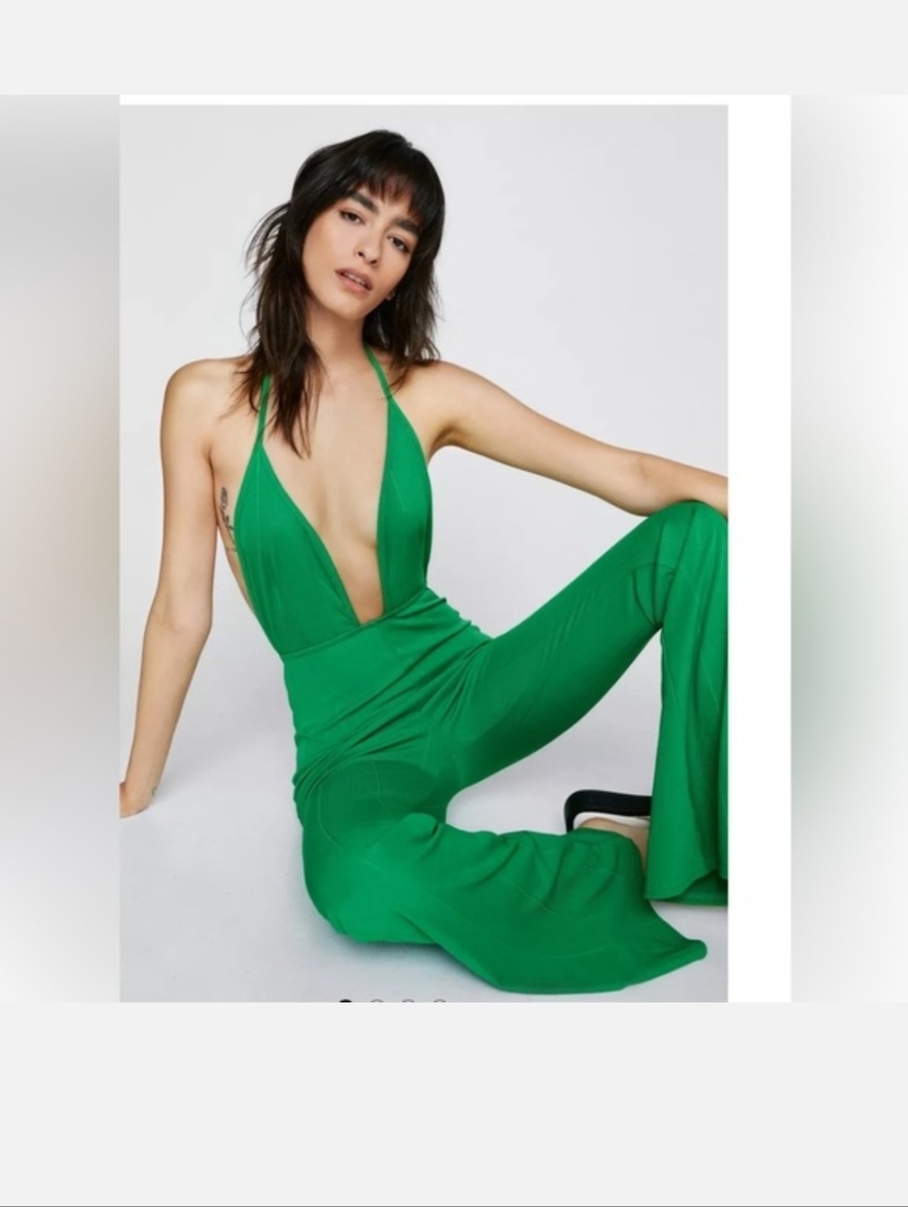Pretty Little Thing jumpsuit Green Size 6 - Picture 1 of 6